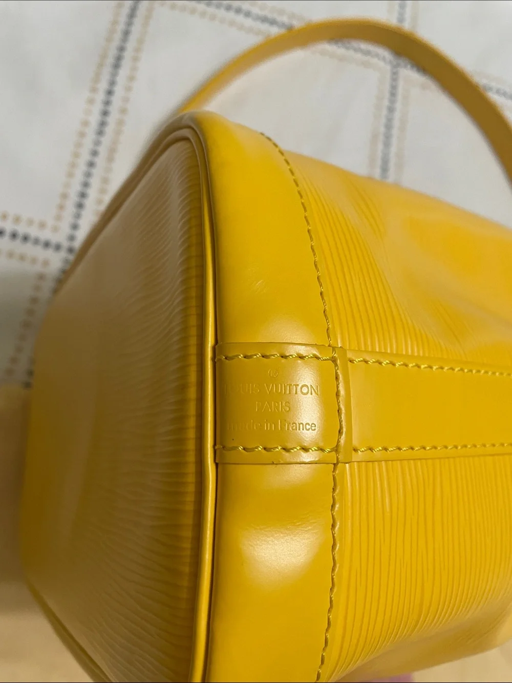 Louis Vuitton Yellow Citron Epi Leather Drawstring Noe BB Bucket Bag
